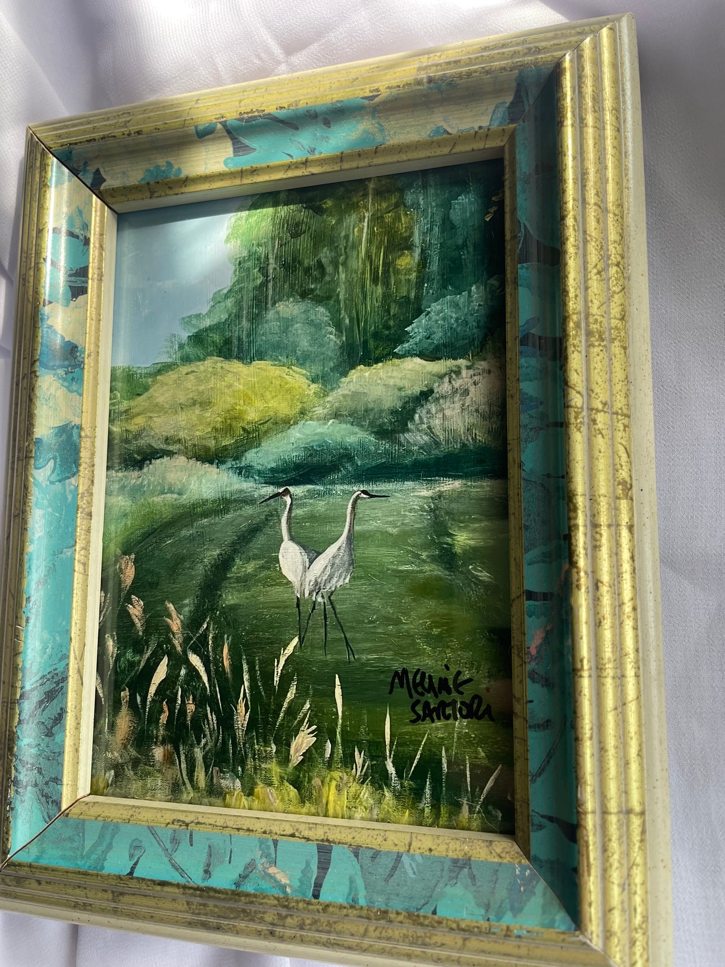Cranes framed print