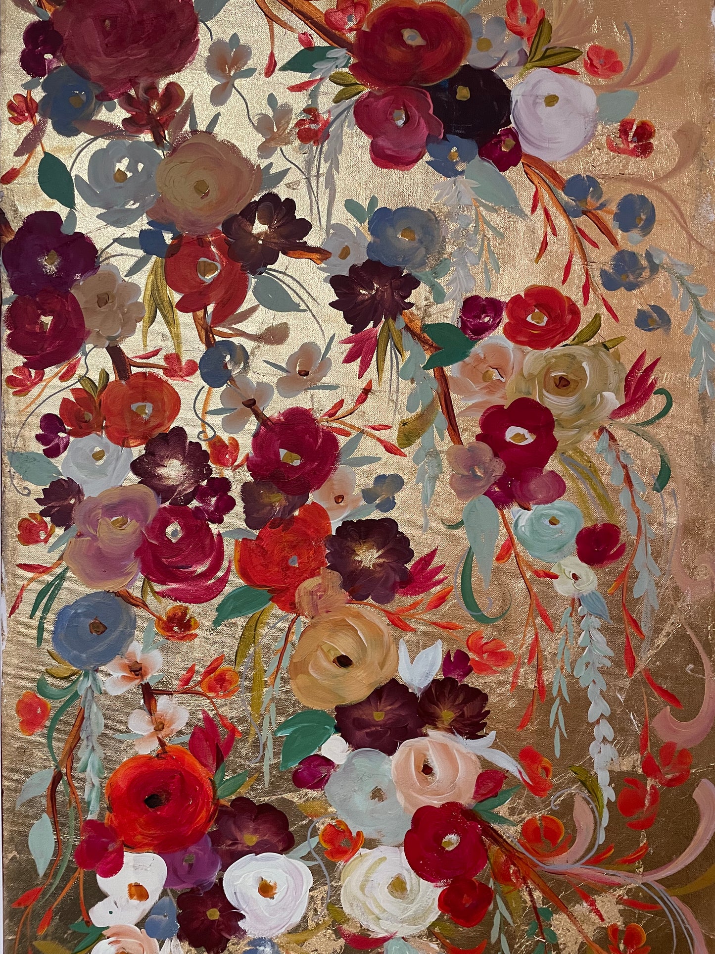 Veil of Flowers painting