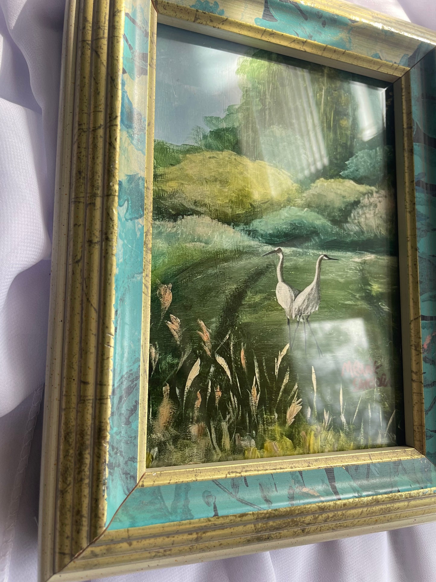 Cranes framed print