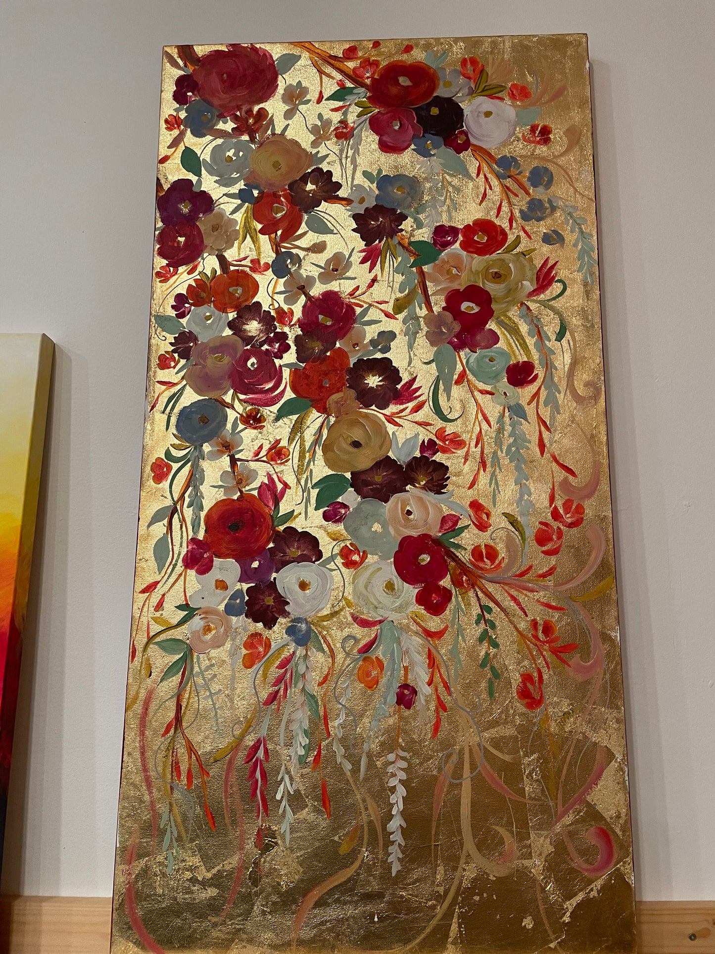 Veil of Flowers painting