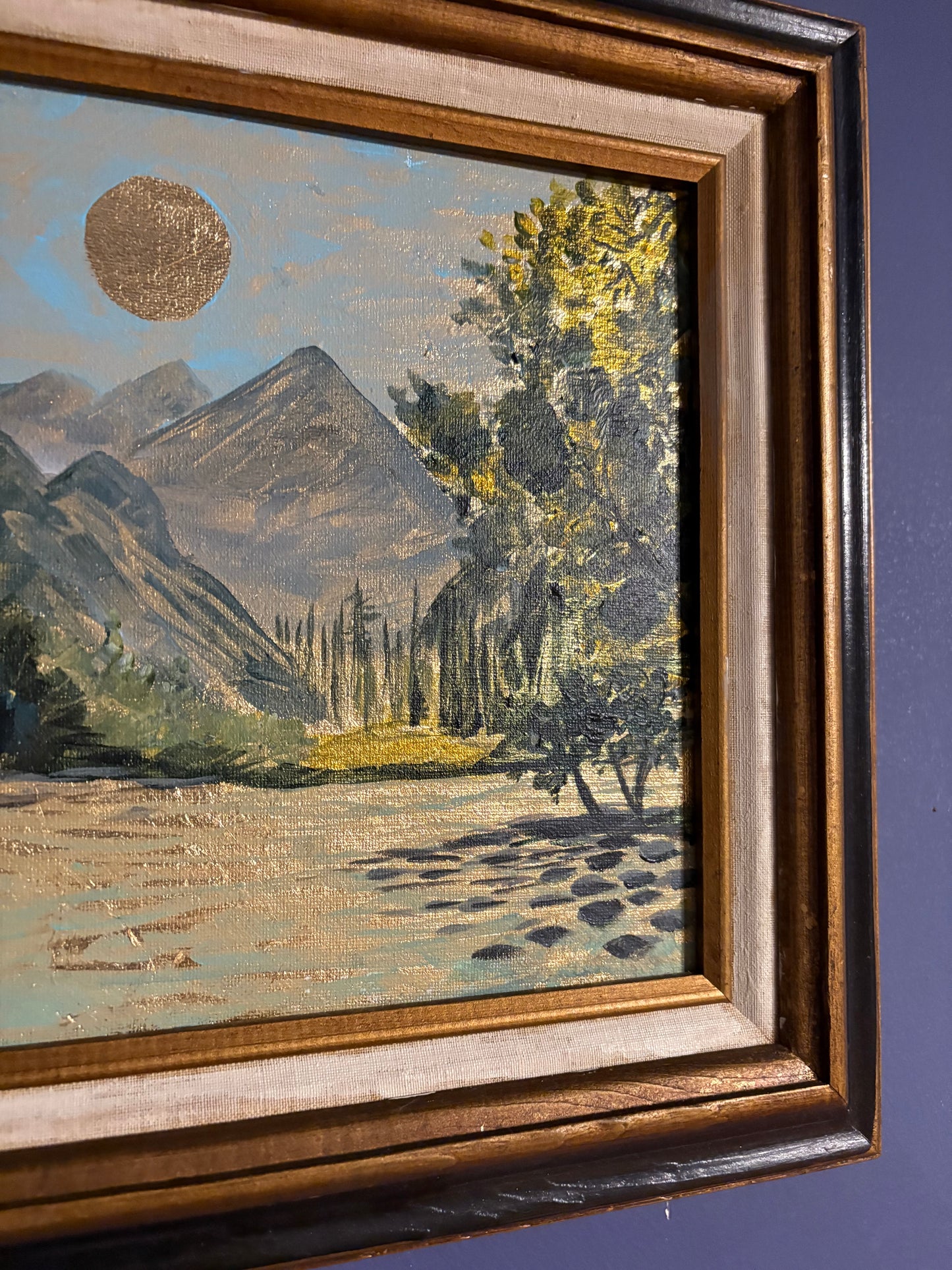 Mountain River - Vintage-Framed