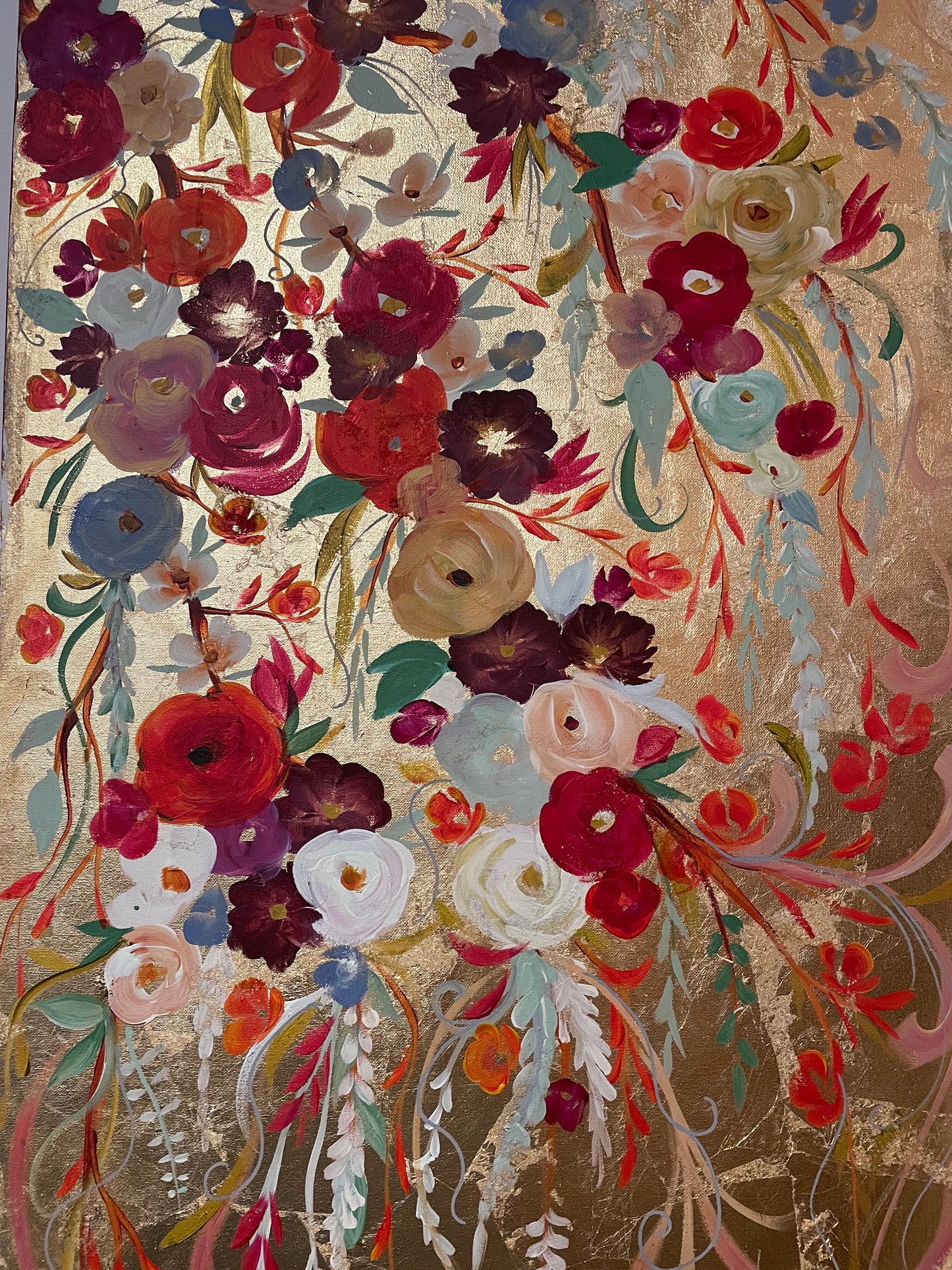 Veil of Flowers painting
