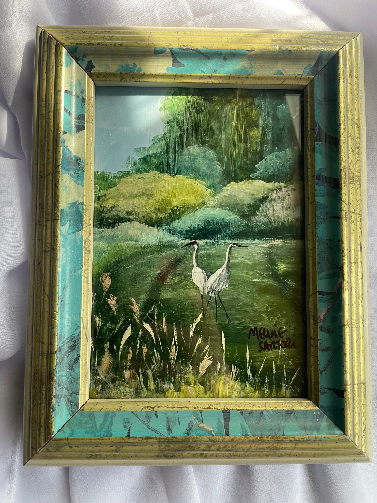 Cranes framed print