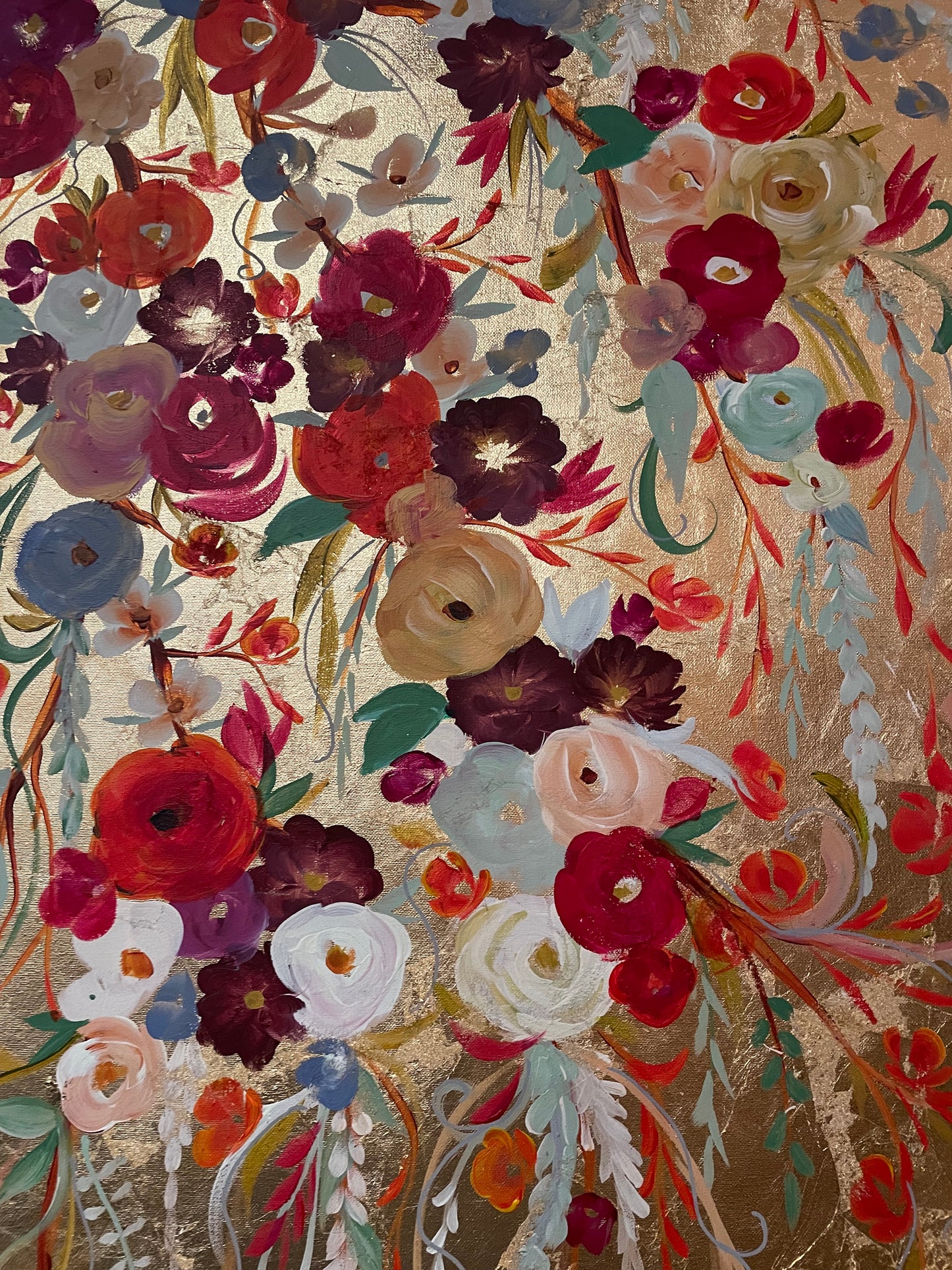 Veil of Flowers painting
