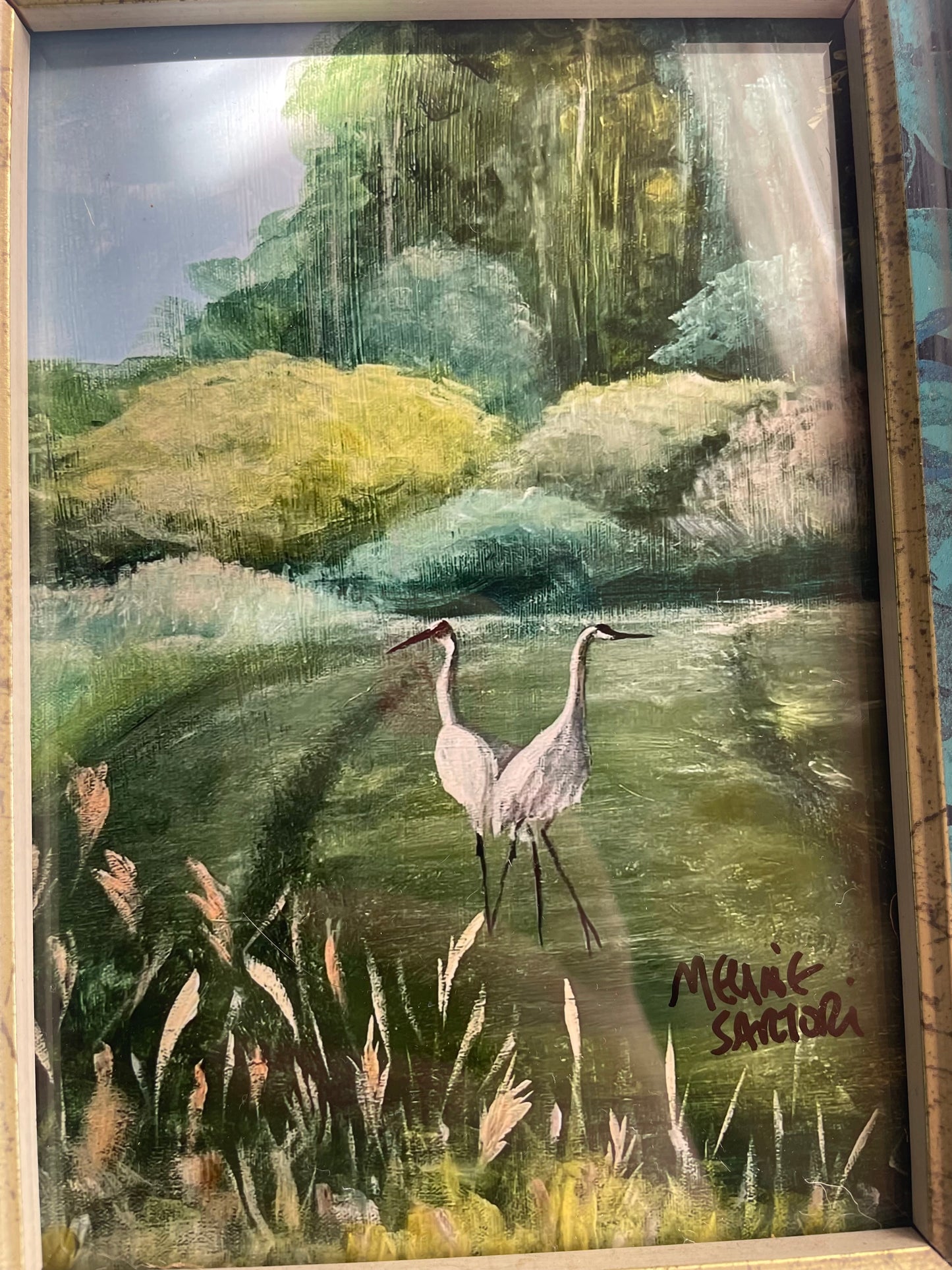 Cranes framed print