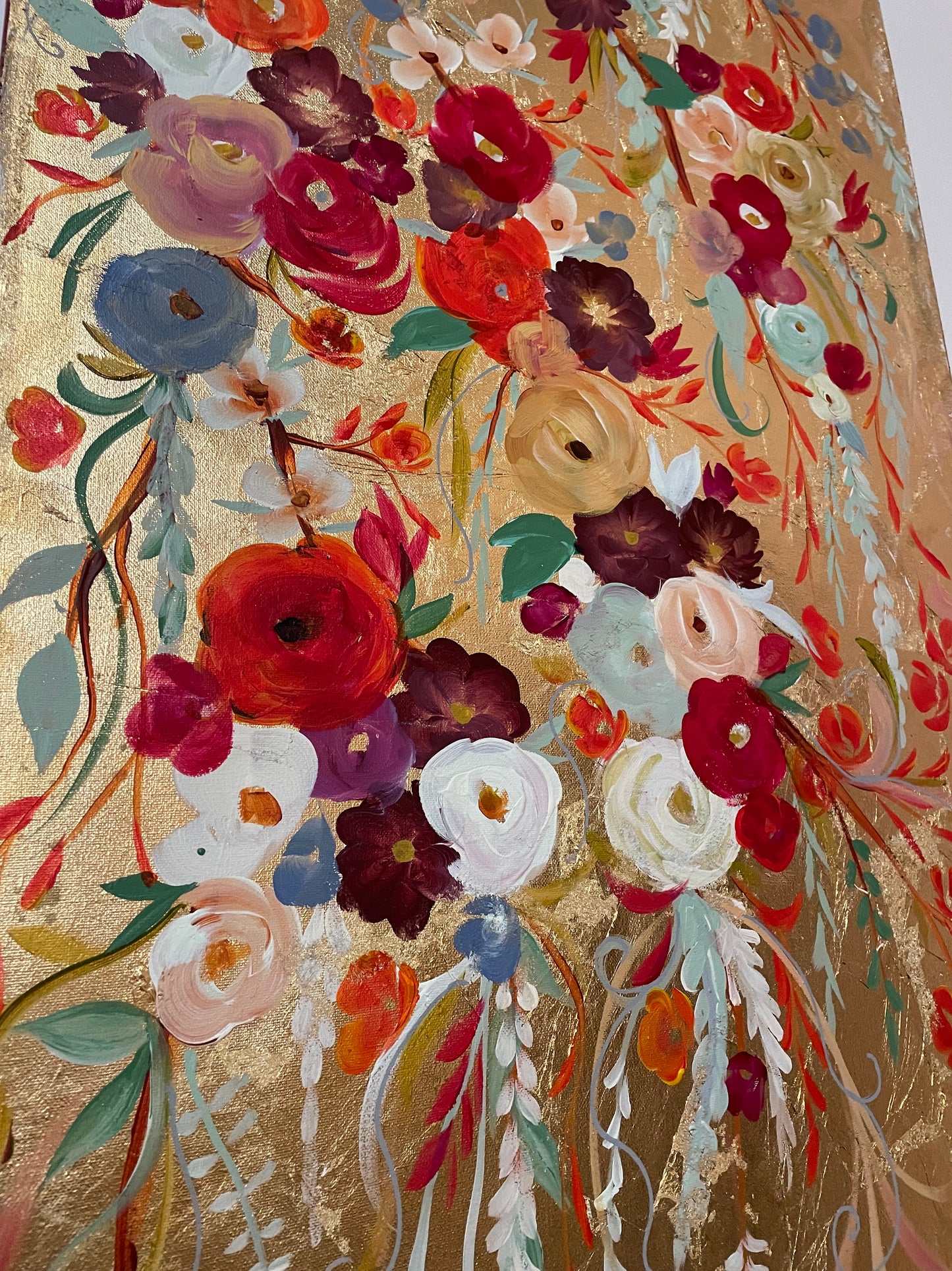 Veil of Flowers painting