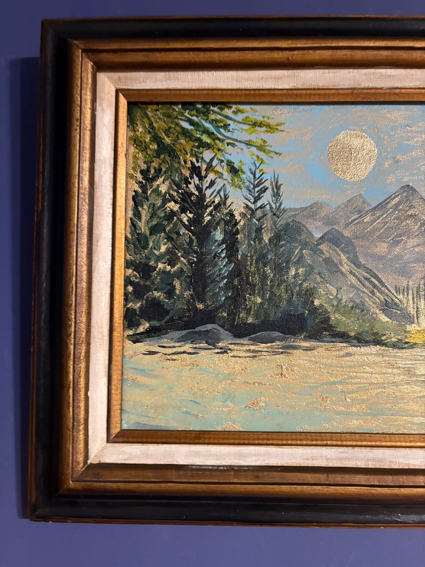 Mountain River - Vintage-Framed
