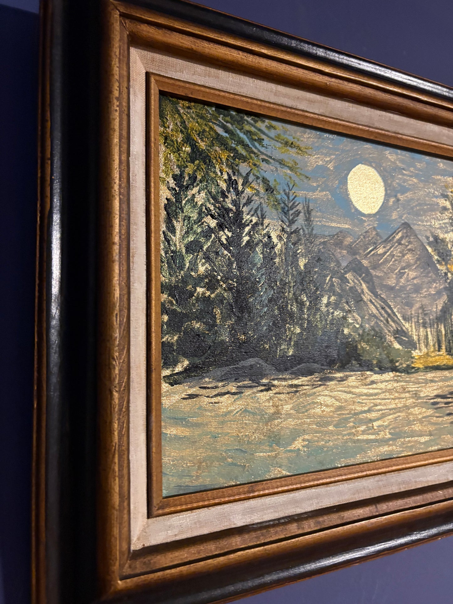 Mountain River - Vintage-Framed