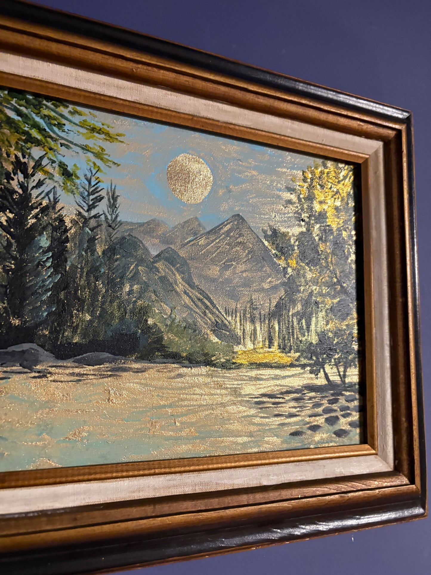 Mountain River - Vintage-Framed