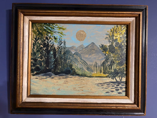 Mountain River - Vintage-Framed