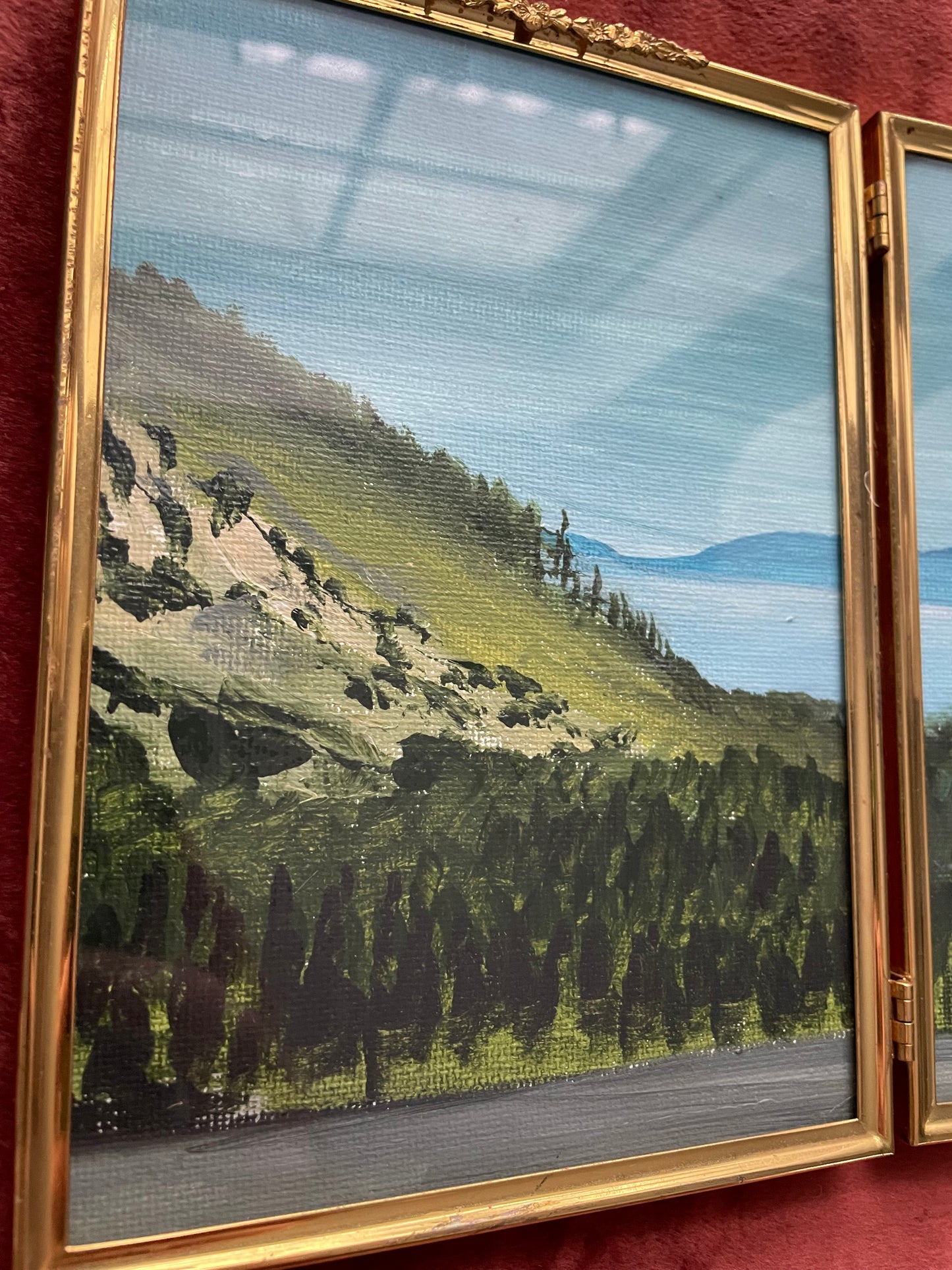 “Tahoe” Original Painting in Antique Duo Frame