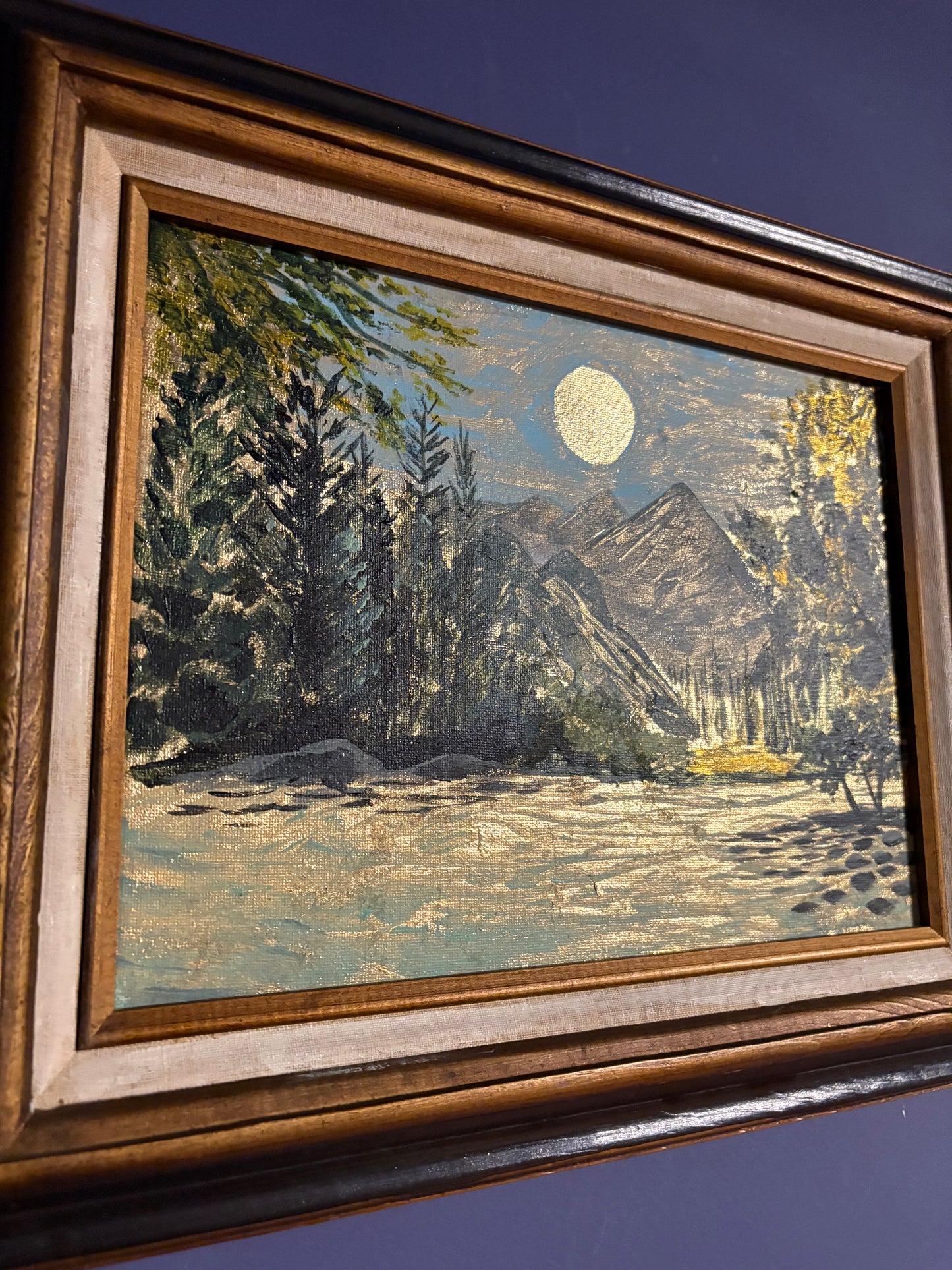 Mountain River - Vintage-Framed