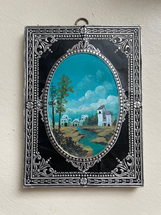 A Long Summer - Acrylic Painting in Vintage European Frame